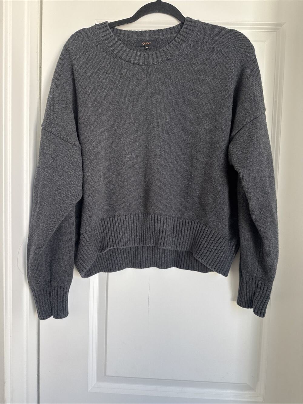 Quince 100% Organic Cotton Boyfriend Crew Sweater Women's US Size Medium